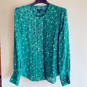 J. Crew Silk Polka Dot Blouse